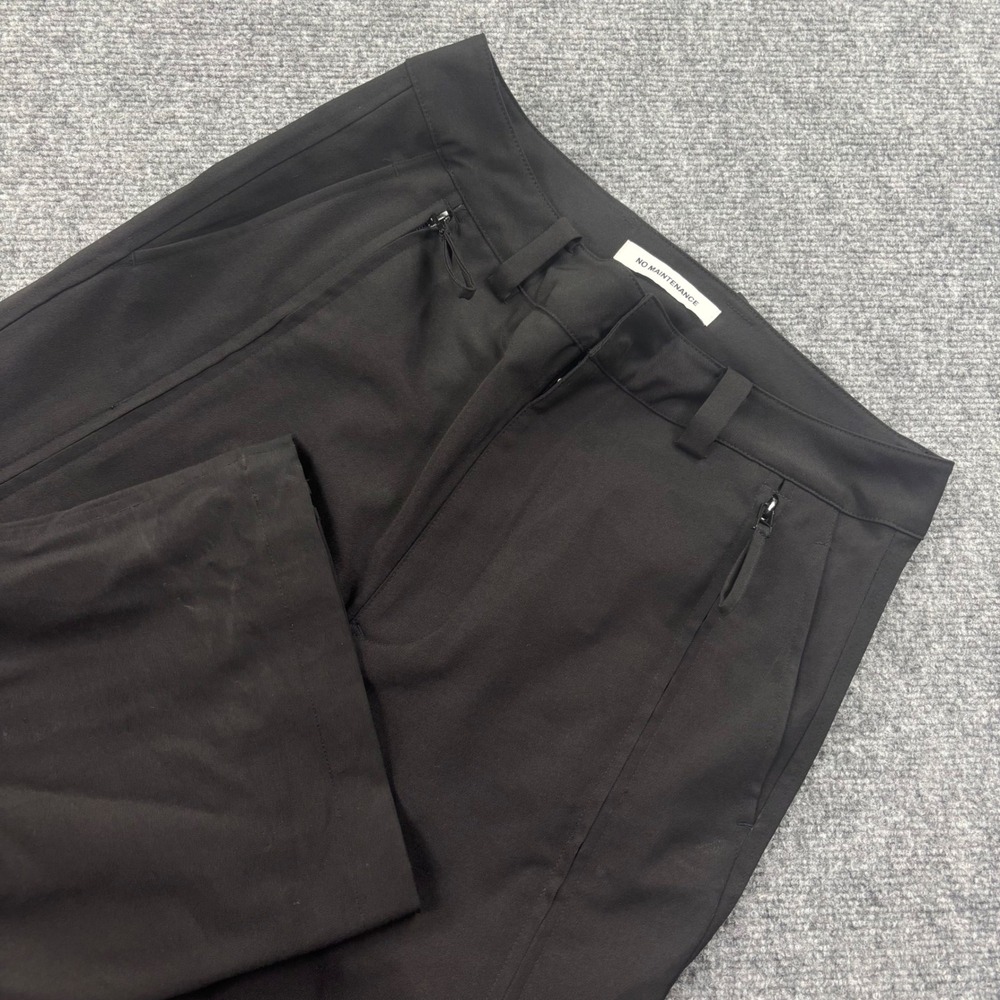 No Maintenance Utility Trousers 34 Black Zipper Hem Techwear Pants Men's